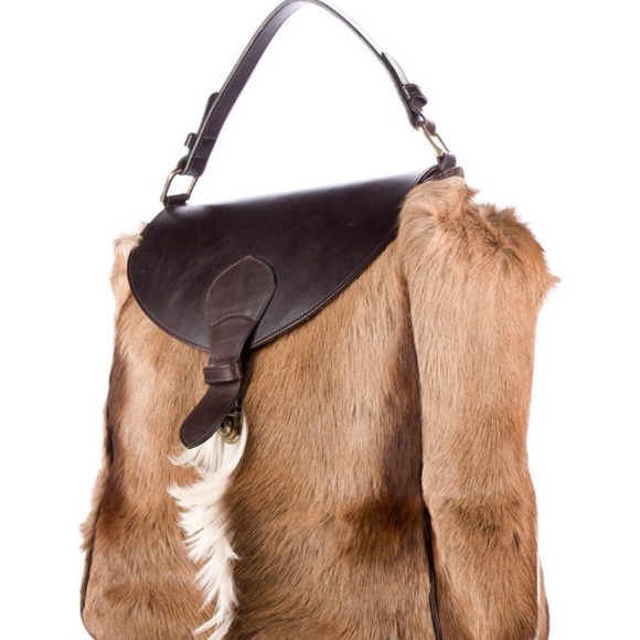 Ralph Lauren Collection Fall 2001 Springbok Hair Shoulder Bag - Picture 4 of 6